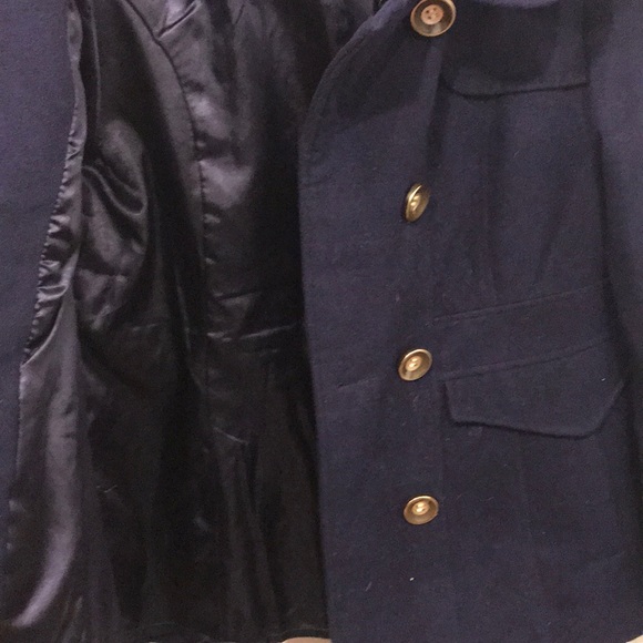 HYDRAULIC pea coat double breasted Large Blue Lg - Picture 3 of 8